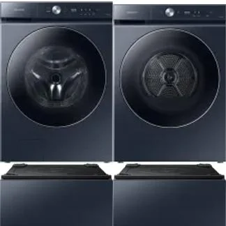 Side by Side Washer & Dryer Set on Pedestals