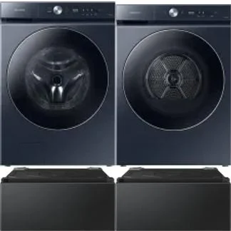 Side by Side Washer & Dryer Set on Pedestals