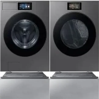 Side by Side Washer & Dryer Set on Pedestals
