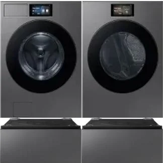 Side by Side Washer & Dryer Set on Pedestals