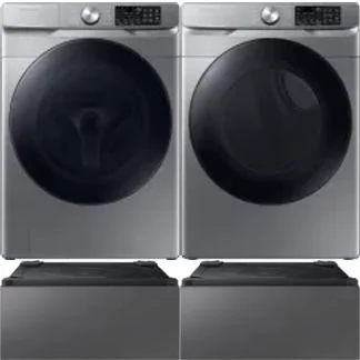 Side by Side Washer & Dryer Set on Pedestals