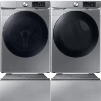 Side by Side Washer & Dryer Set on Pedestals