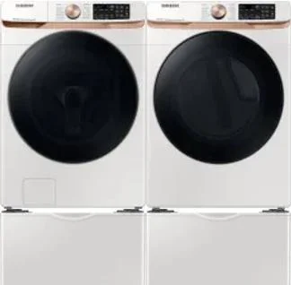 Side by Side Washer & Dryer Set on Pedestals