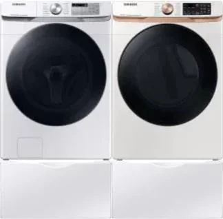 Side by Side Washer & Dryer Set on Pedestals