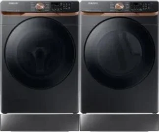 Side by Side Washer & Dryer Set on Risers