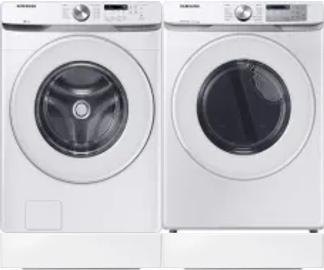 Side by Side Washer & Dryer Set on Risers