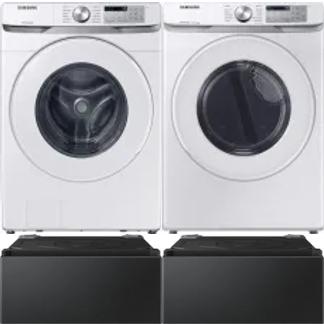 Side by Side Washer & Dryer Set on Pedestals