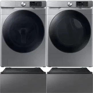 Side by Side Washer & Dryer Set on Pedestals