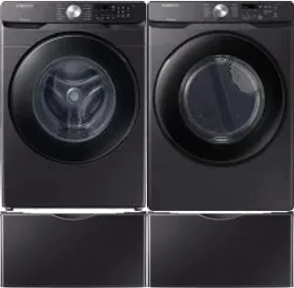 Side by Side Washer & Dryer Set on Pedestals