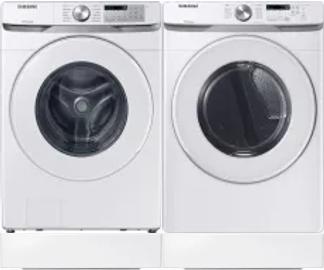 Side by Side Washer & Dryer Set on Risers