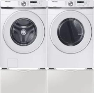 Side by Side Washer & Dryer Set on Pedestals