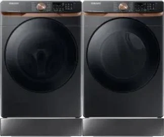 Side by Side Washer & Dryer Set on Risers
