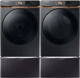 Side by Side Washer & Dryer Set on Pedestals
