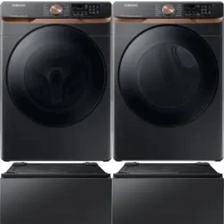 Side by Side Washer & Dryer Set on Pedestals
