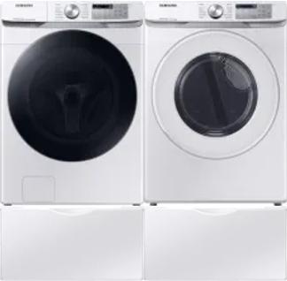 Side by Side Washer & Dryer Set on Pedestals