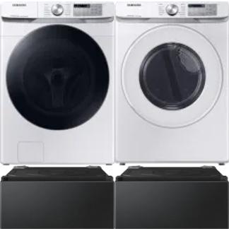 Side by Side Washer & Dryer Set on Pedestals