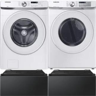 Side by Side Washer & Dryer Set on Pedestals