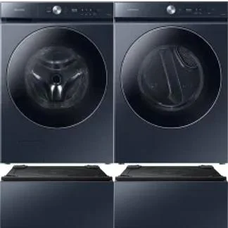 Side by Side Washer & Dryer Set on Pedestals