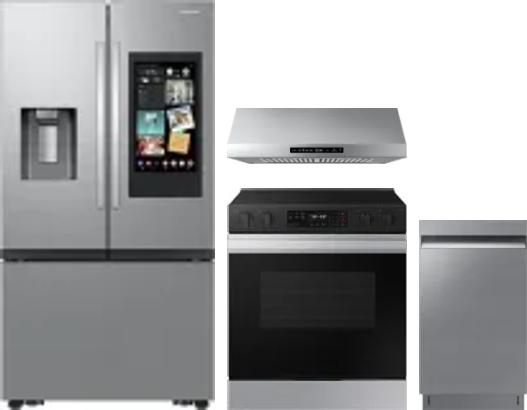 4 Piece Package Includes Refrigerator, Range, Hood And Dishwasher