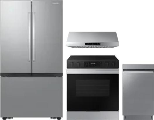 4 Piece Package Includes Refrigerator, Range, Hood And Dishwasher