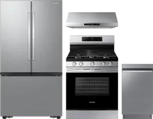 4 Piece Package Includes Refrigerator, Range, Hood And Dishwasher