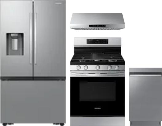 4 Piece Package Includes Refrigerator, Range, Hood And Dishwasher