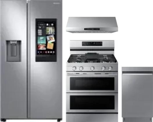4 Piece Package Includes Refrigerator, Range, Hood And Dishwasher
