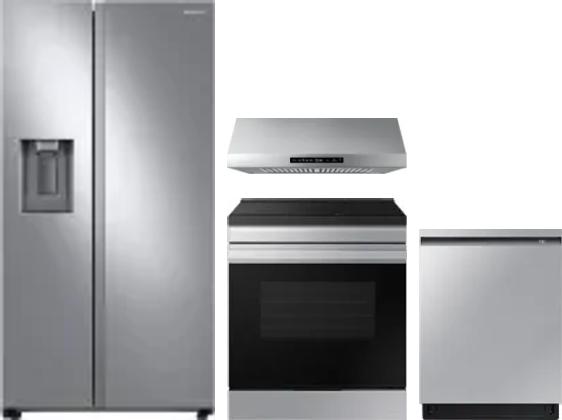 4 Piece Package Includes Refrigerator, Range, Hood And Dishwasher