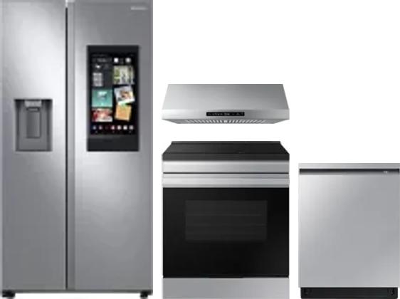 4 Piece Package Includes Refrigerator, Range, Hood And Dishwasher