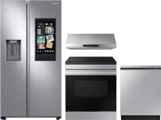 4 Piece Package Includes Refrigerator, Range, Hood And Dishwasher