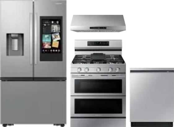 4 Piece Package Includes Refrigerator, Range, Hood And Dishwasher