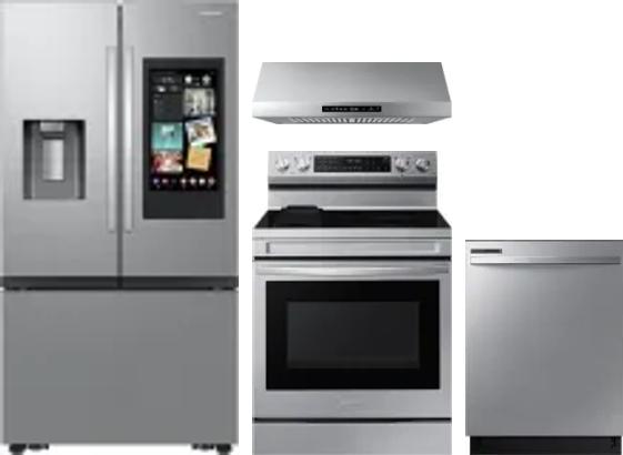 4 Piece Package Includes Refrigerator, Range, Hood And Dishwasher
