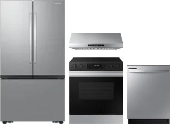 4 Piece Package Includes Refrigerator, Range, Hood And Dishwasher