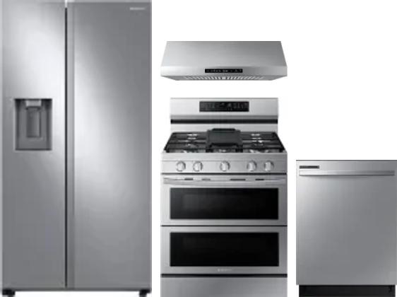 4 Piece Package Includes Refrigerator, Range, Hood And Dishwasher