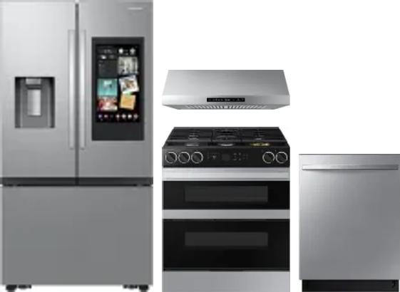 4 Piece Package Includes Refrigerator, Range, Hood And Dishwasher