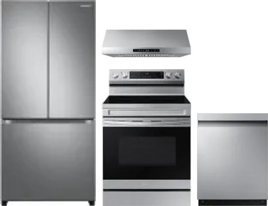 4 Piece Package Includes Refrigerator, Range, Hood And Dishwasher