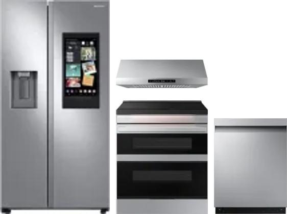 4 Piece Package Includes Refrigerator, Range, Hood And Dishwasher