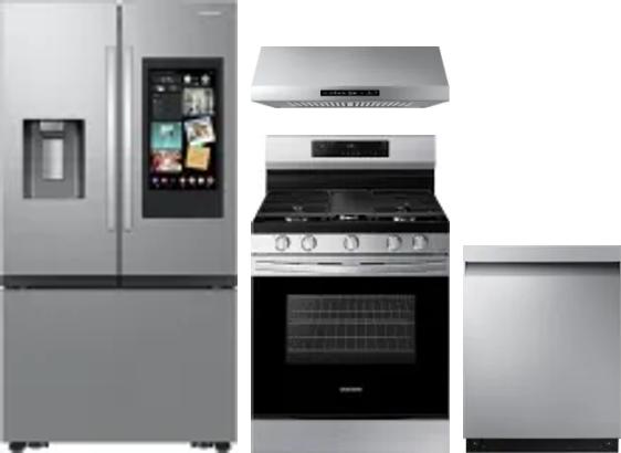 4 Piece Package Includes Refrigerator, Range, Hood And Dishwasher