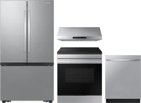 4 Piece Package Includes Refrigerator, Range, Hood And Dishwasher