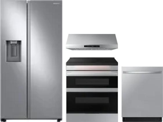 4 Piece Package Includes Refrigerator, Range, Hood And Dishwasher