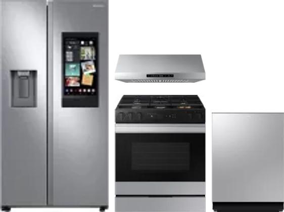 4 Piece Package Includes Refrigerator, Range, Hood And Dishwasher