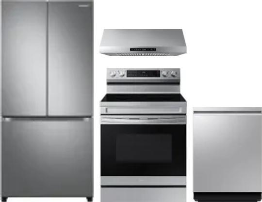 4 Piece Package Includes Refrigerator, Range, Hood And Dishwasher