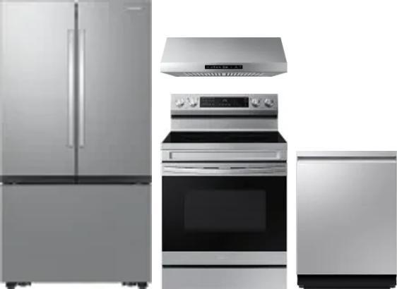 4 Piece Package Includes Refrigerator, Range, Hood And Dishwasher