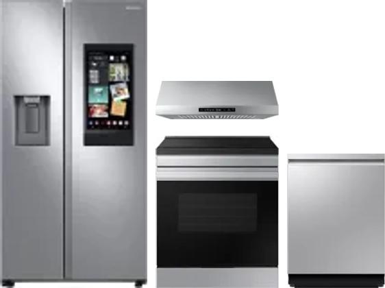 4 Piece Package Includes Refrigerator, Range, Hood And Dishwasher