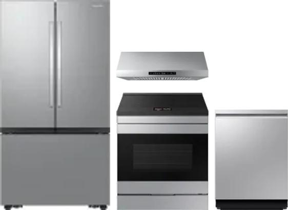 4 Piece Package Includes Refrigerator, Range, Hood And Dishwasher