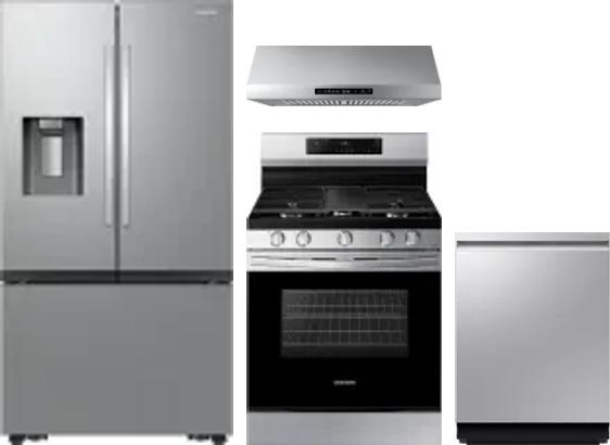 4 Piece Package Includes Refrigerator, Range, Hood And Dishwasher