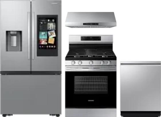 4 Piece Package Includes Refrigerator, Range, Hood And Dishwasher