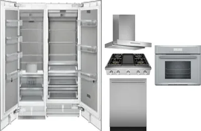 6 Piece Package Includes Refrigerator, Freezer, Cooktop, Wall Oven, Hood And Dishwasher