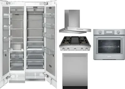 6 Piece Package Includes Refrigerator, Freezer, Cooktop, Wall Oven, Hood And Dishwasher