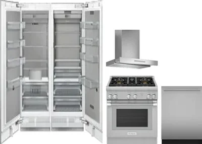 5 Piece Package Includes Refrigerator, Freezer, Range, Hood And Dishwasher